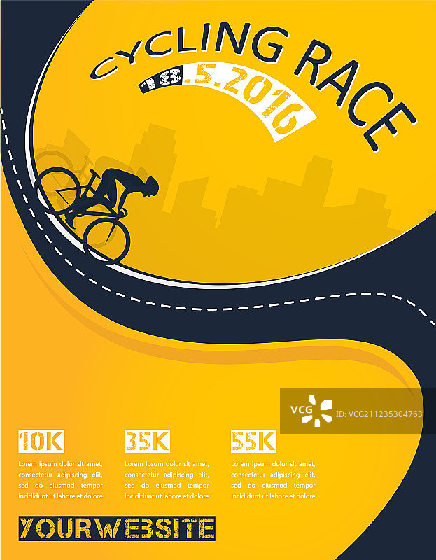 自行车比赛活动海报设计图片素材