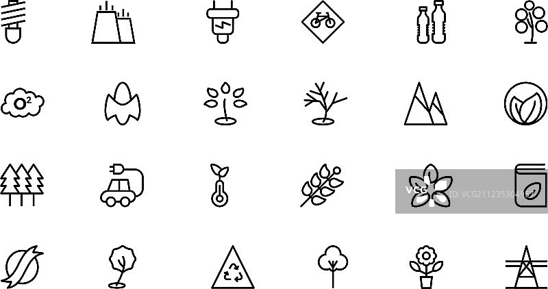 生态线性图标3图片素材