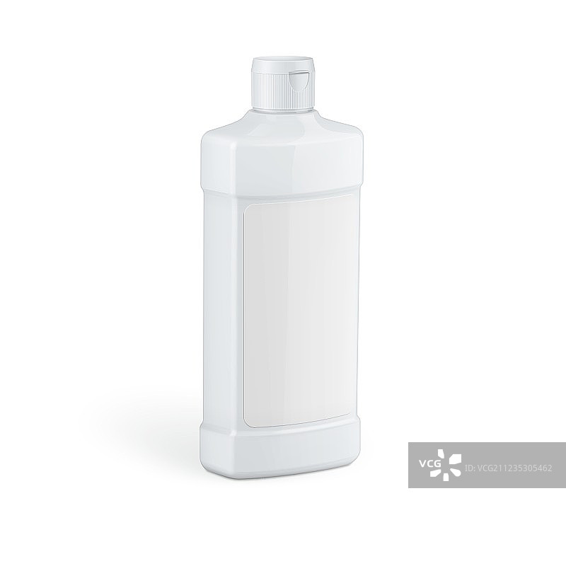 家用化学品的白色塑料瓶图片素材