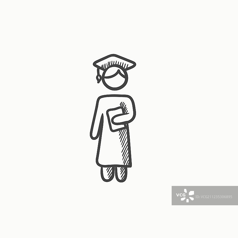 毕业生速写图标图片素材