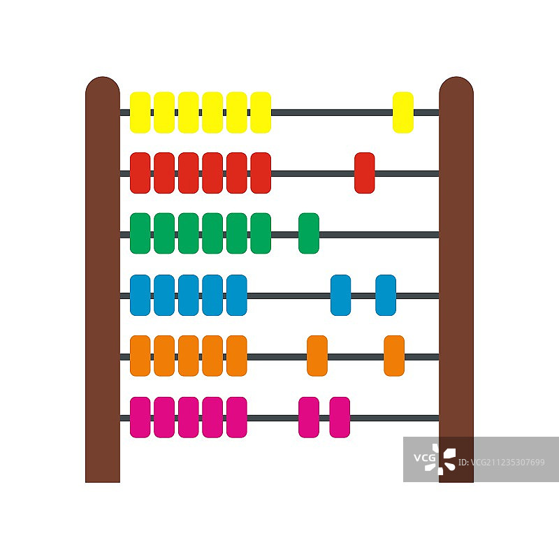 彩色儿童算盘图标图片素材