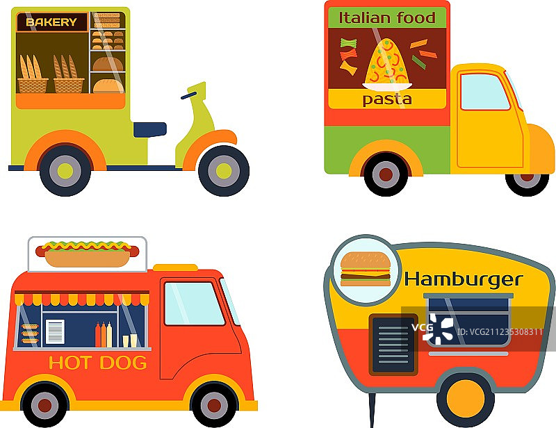 美食车拖车合集图片素材