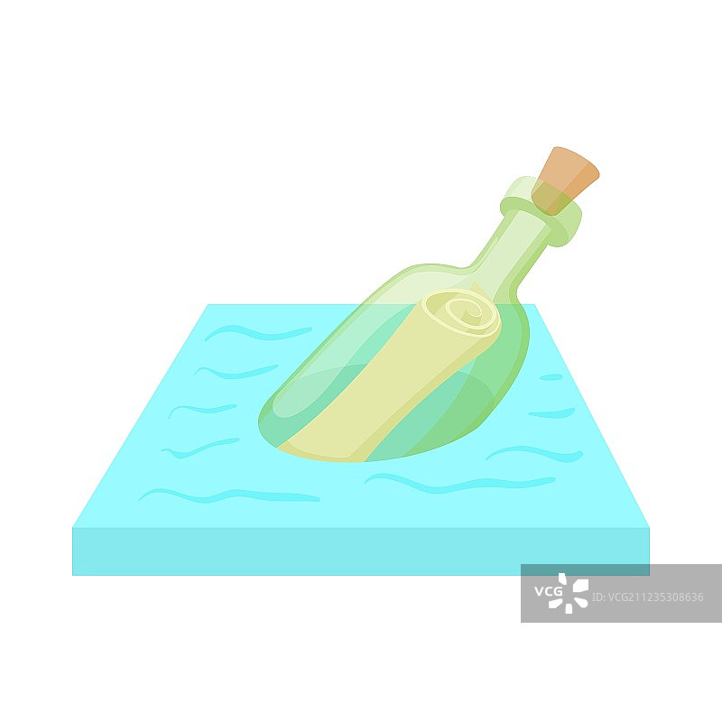 卡通风格信件图标瓶图片素材