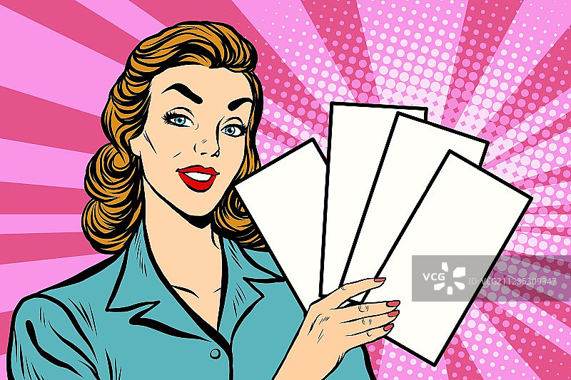 女孩宣传小册子图片素材