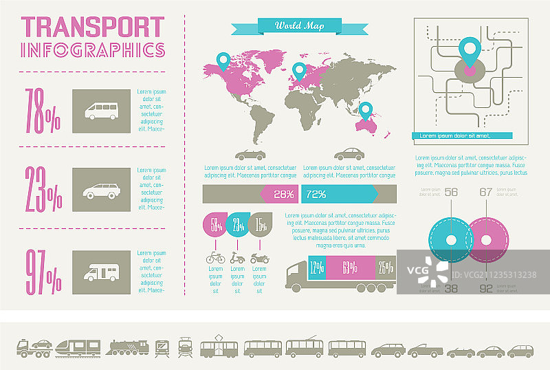 交通信息图表模板图片素材