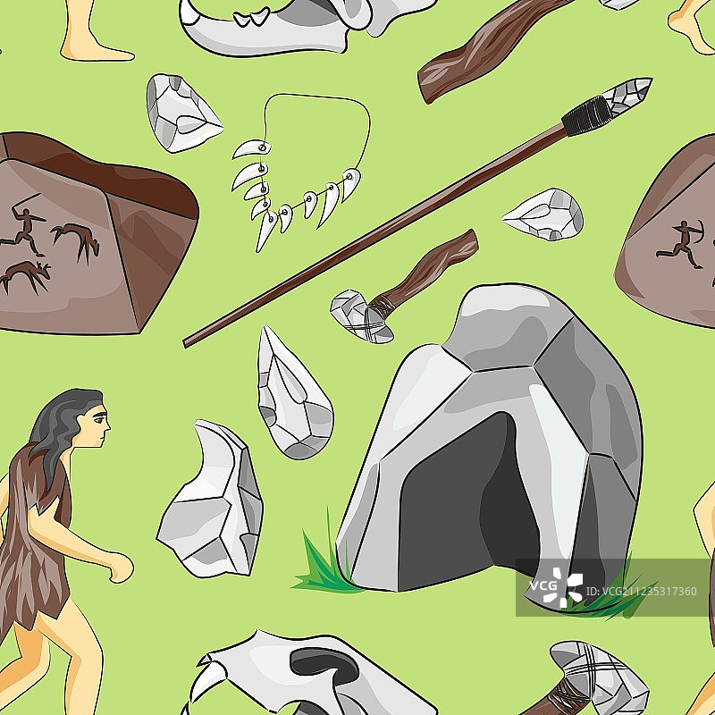 史前石器时代图标图案图片素材