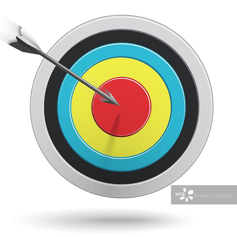 射中靶心的箭头图片素材