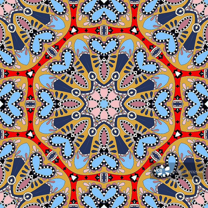 丝质围巾或方巾图案设计图片素材