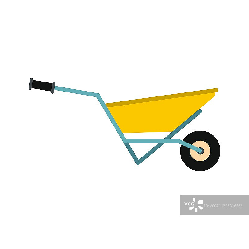 装满草皮的手推车图标图片素材