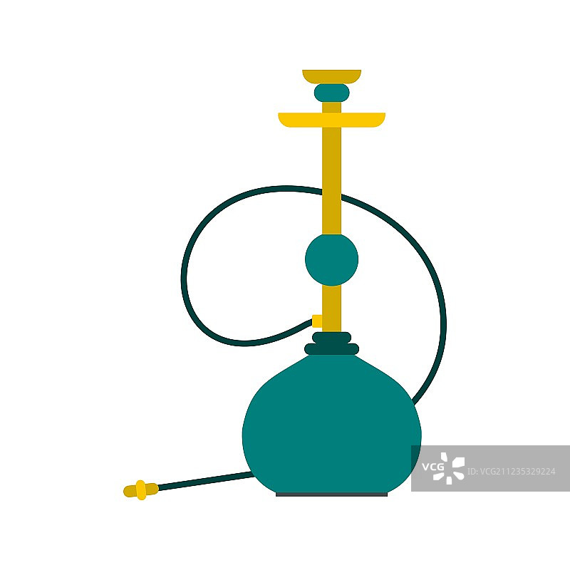 扁平风格的水烟图标图片素材