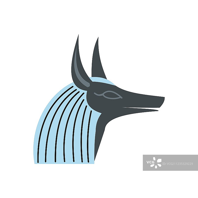 阿努比斯扁平风格头像图标图片素材