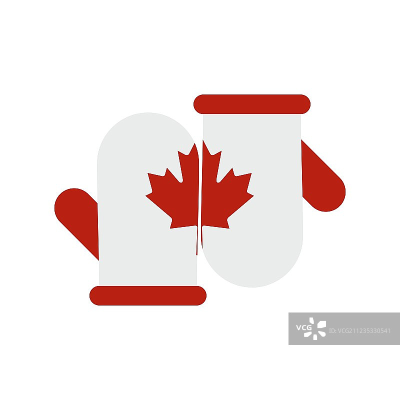 枫叶图标风格的手套图片素材