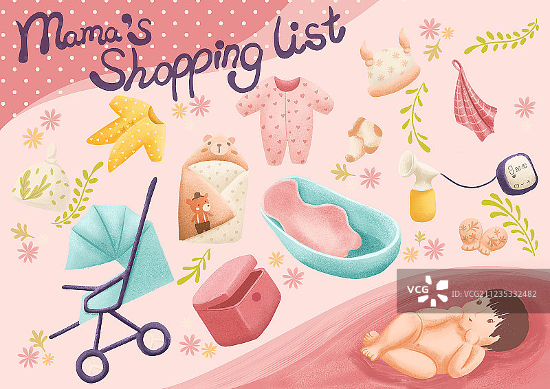 妈妈的购物清单图片素材
