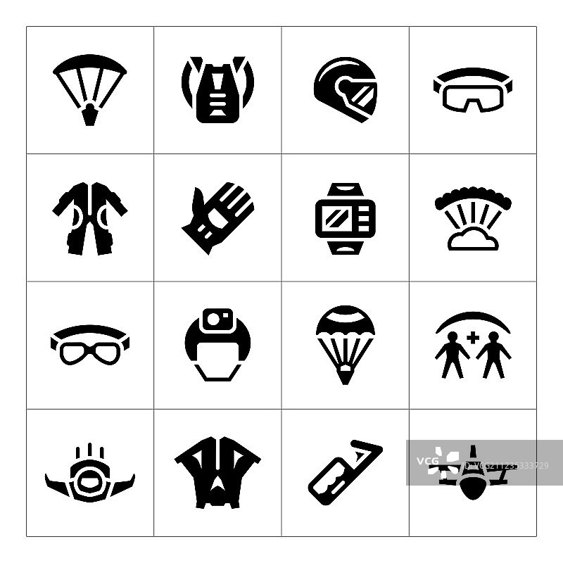 降落伞图标合集图片素材