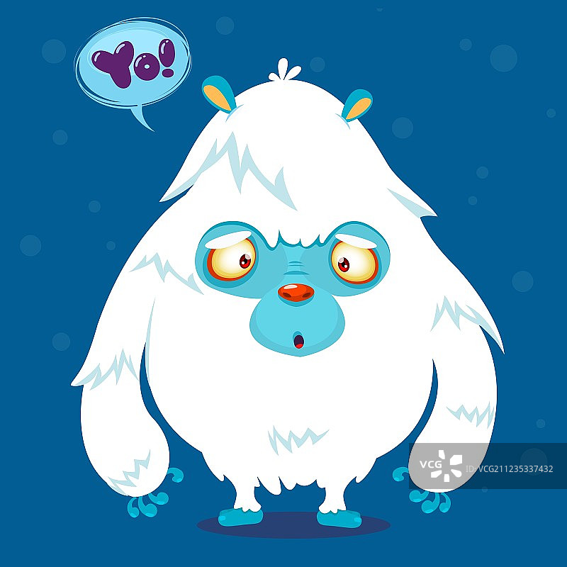 可爱的卡通大脚怪角色图片素材