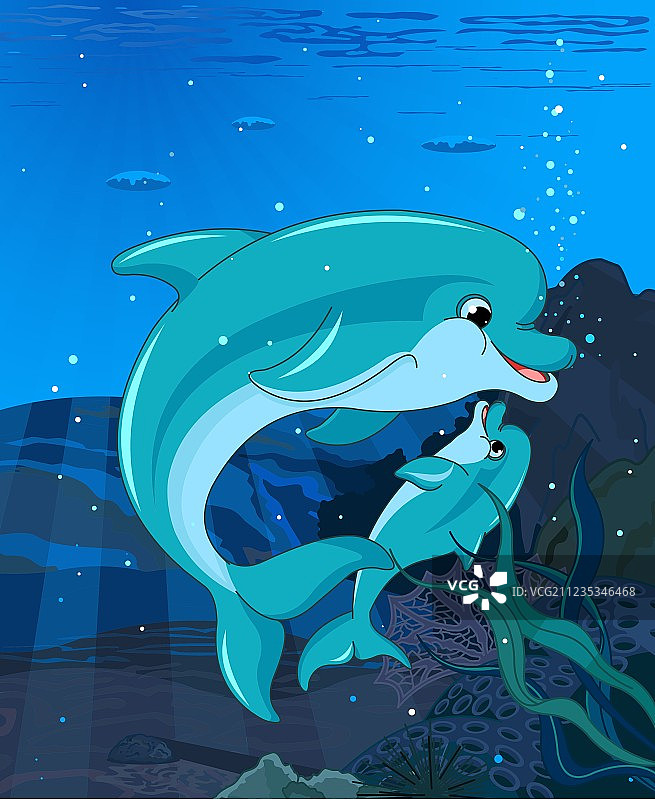 游泳的海豚图片素材