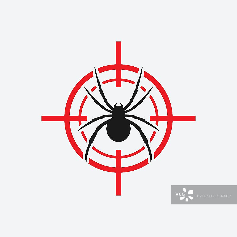 蜘蛛图标红色目标图片素材