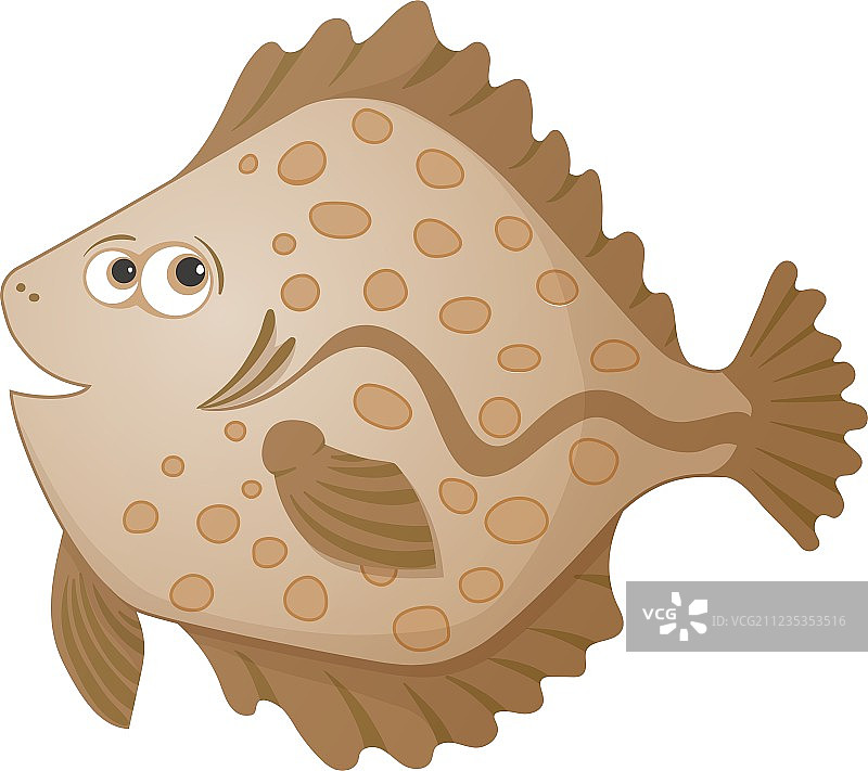 卡通比目鱼图片素材