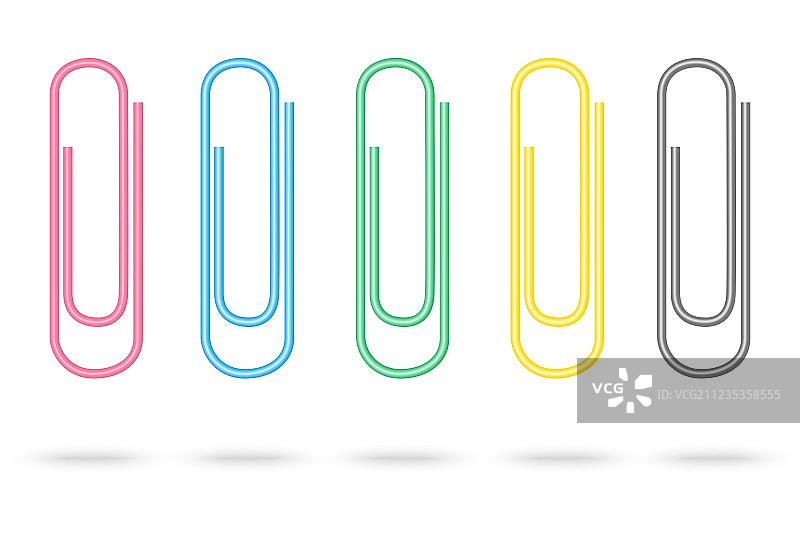 彩色回形针套装图片素材