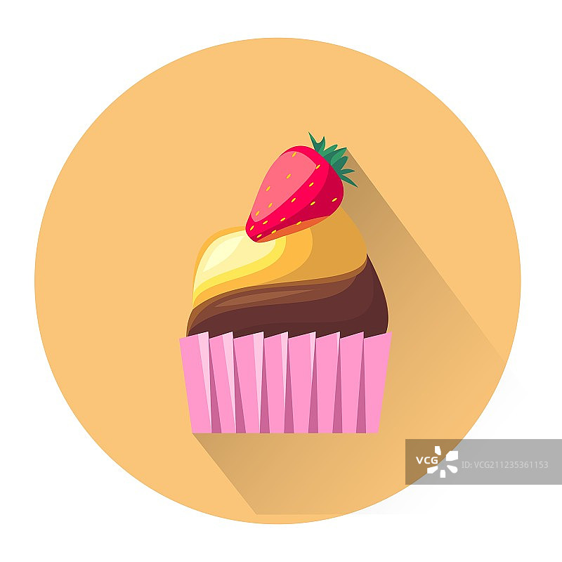 卡通甜点蛋糕图标图片素材