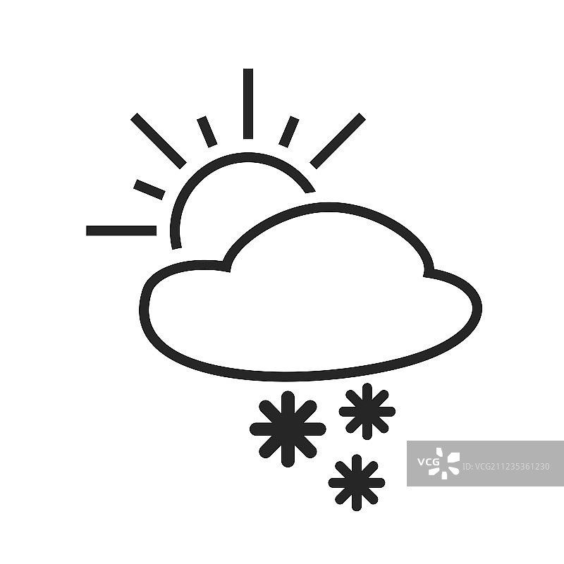 大雪阵雨夹杂着雨夹雪天气预报图片素材