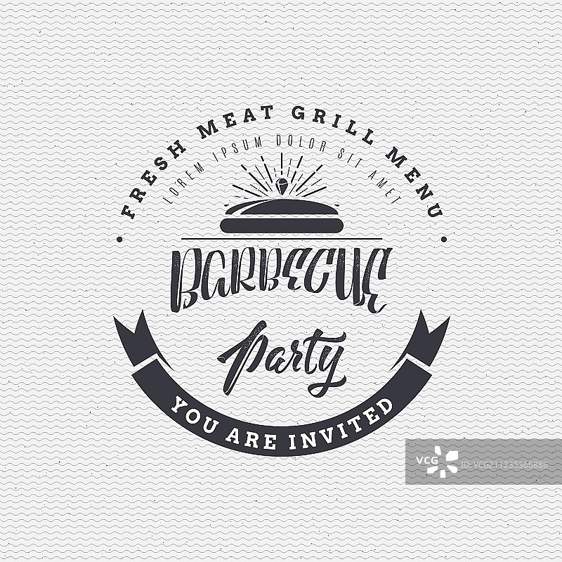 烧烤派对图标贴纸图片素材