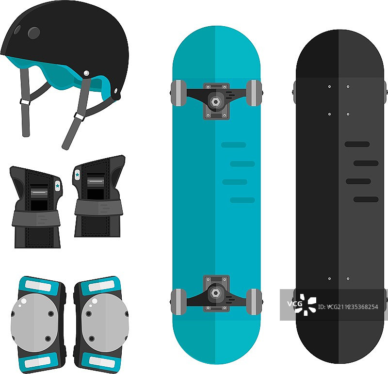 轮滑或滑板运动套装图片素材