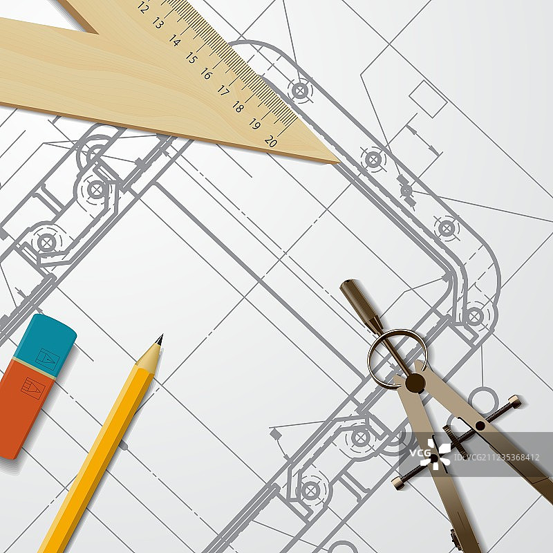 机械装置技术蓝图图片素材