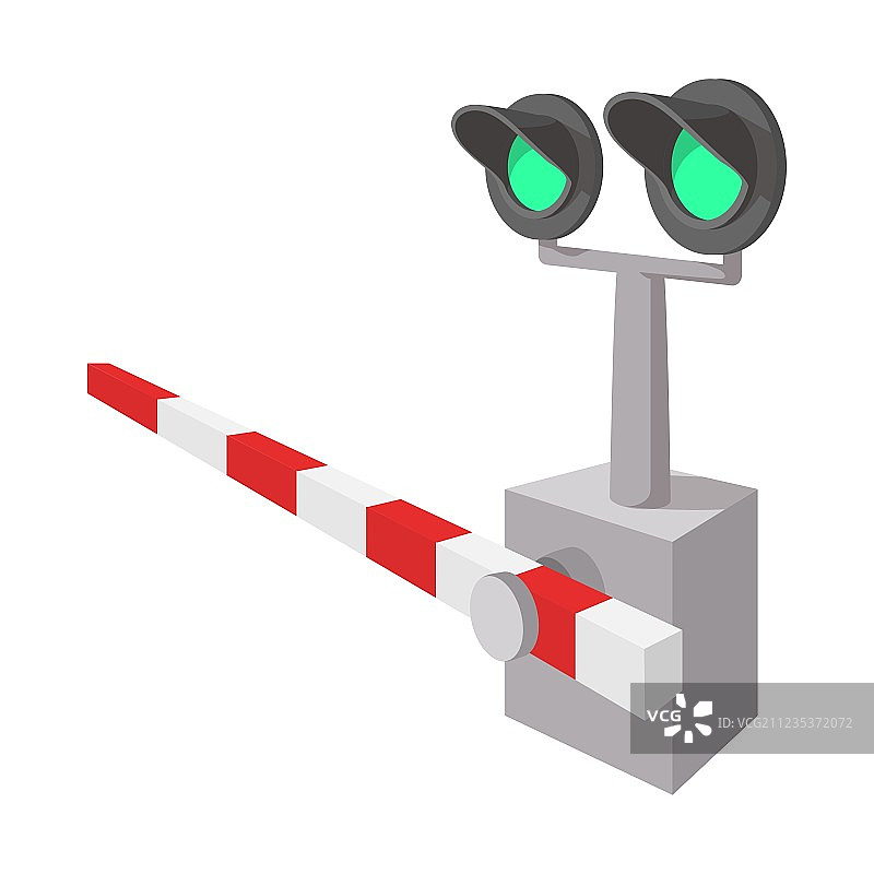 铁路道口标志卡通图标图片素材