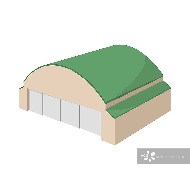 机库建筑卡通图标图片素材