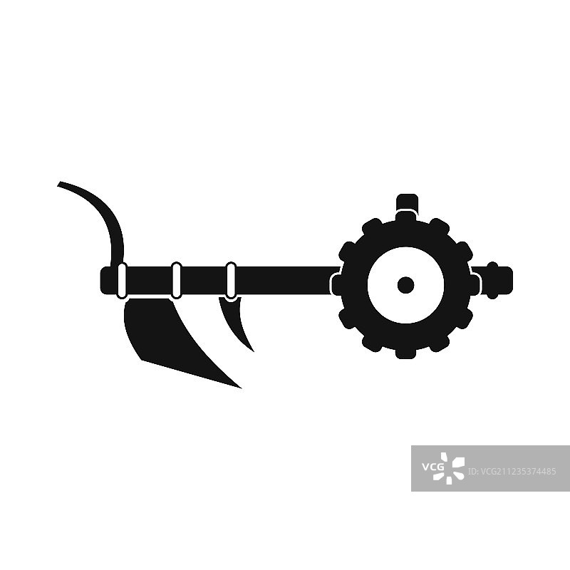 黑色犁图标图片素材