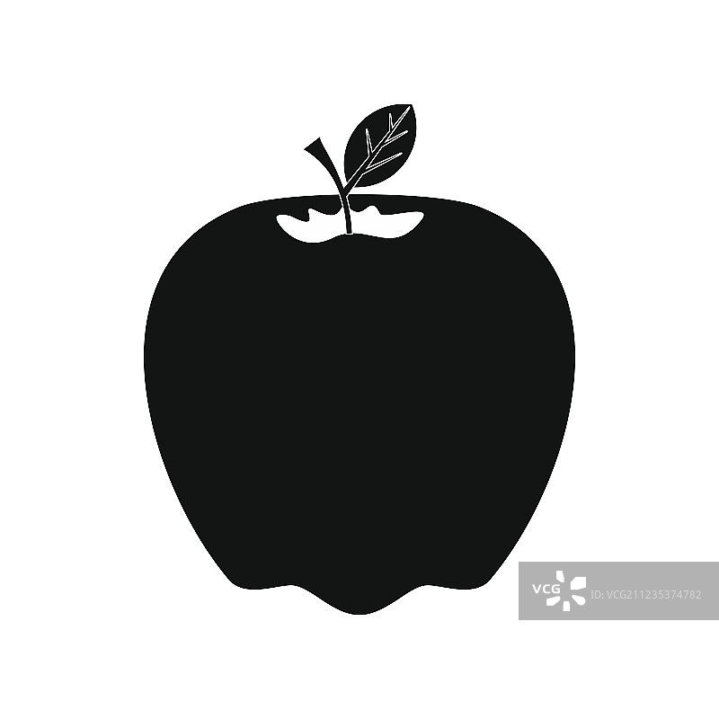 黑色苹果图标图片素材