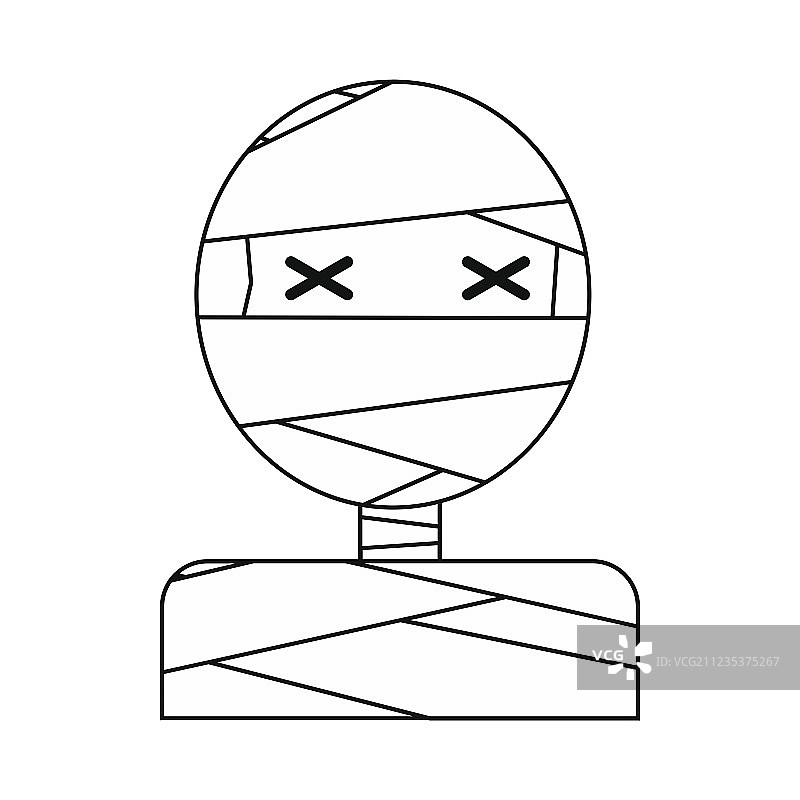木乃伊图标黑色图片素材