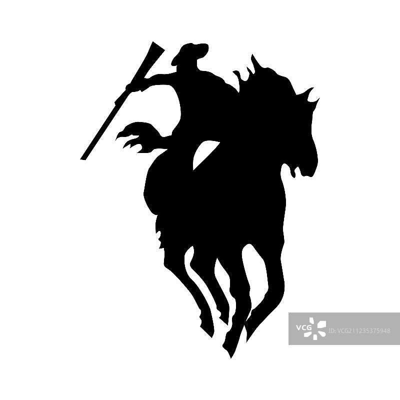 牛仔剪影（黑色）图片素材