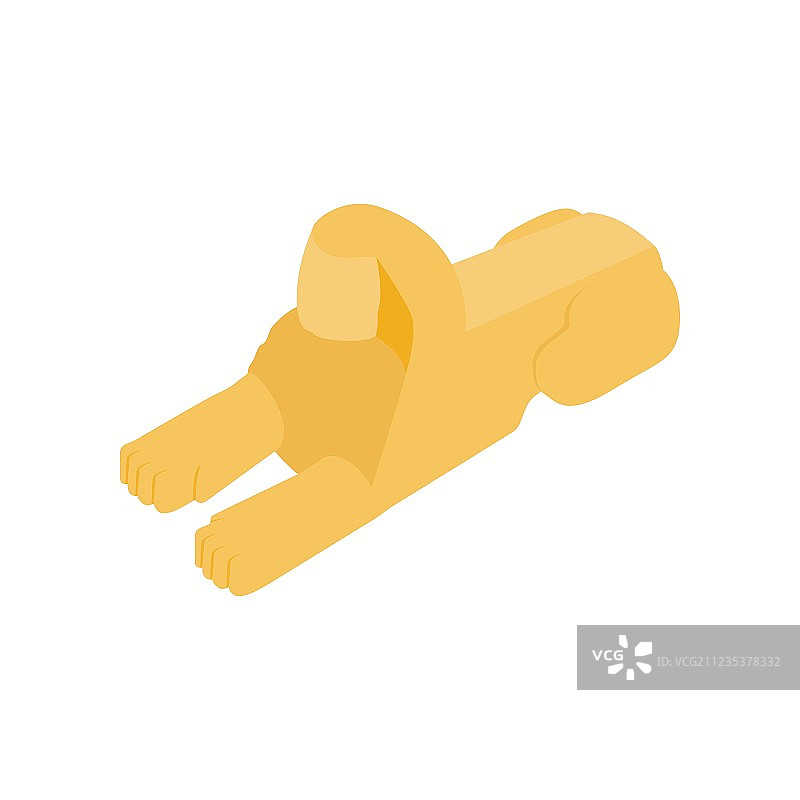 狮身人面像图标2.5D风格图片素材