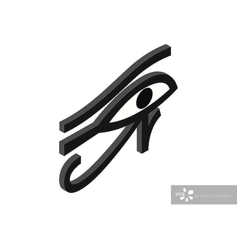 荷鲁斯之眼等距3D风格图标图片素材