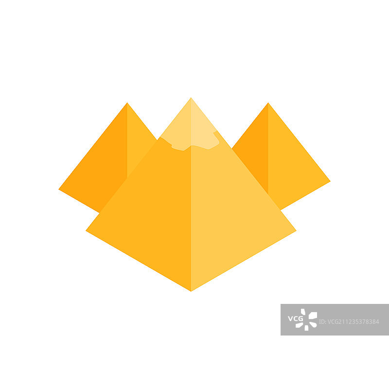 埃及金字塔图标2.5D风格图片素材