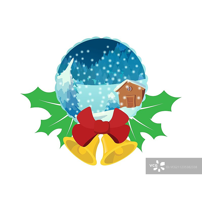圣诞节玻璃雪球图标图片素材
