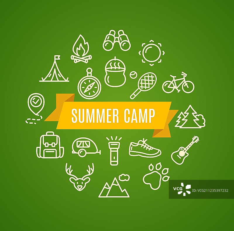 露营旅游徒步概念图片素材