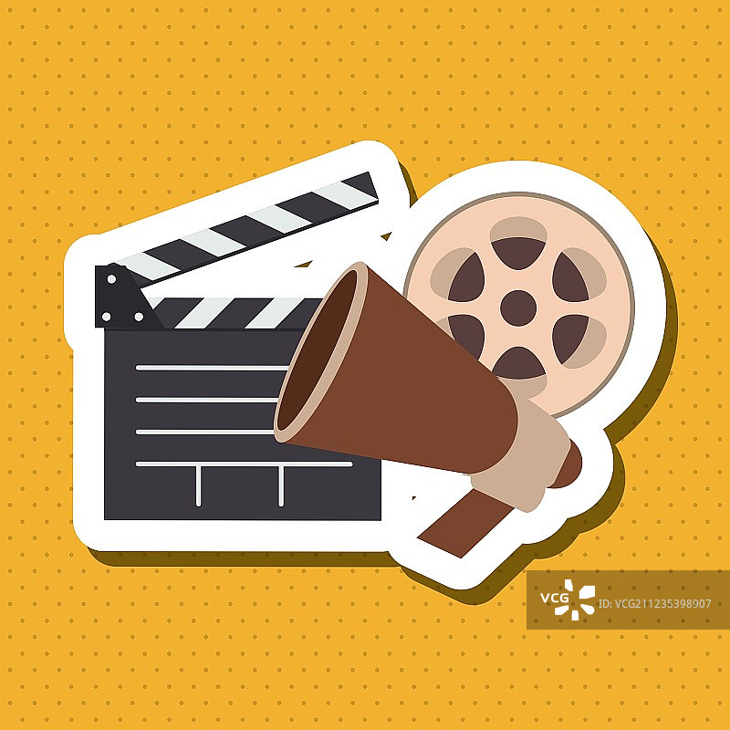 彩色复古电影院图片素材