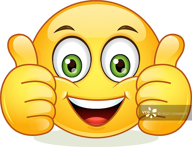 竖起大拇指的表情符号图片素材