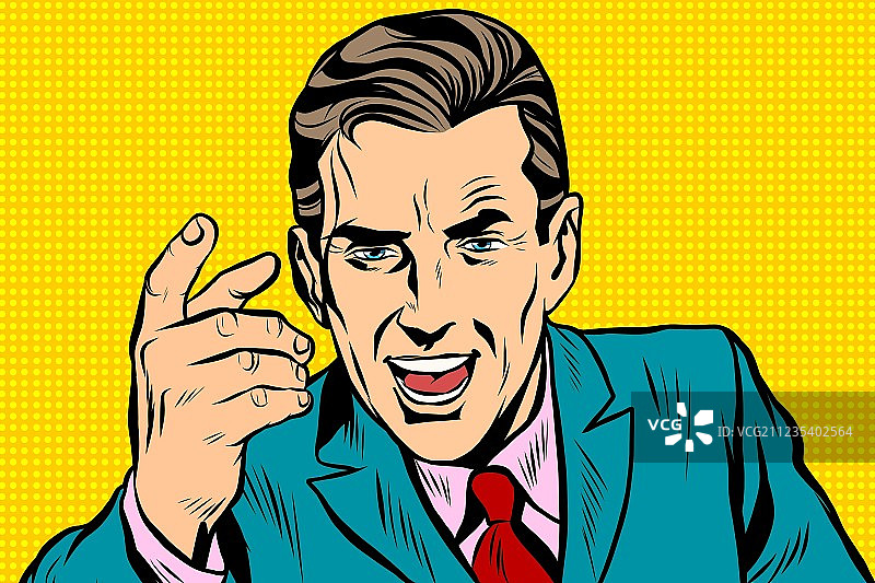 富有魅力的复古扬声器商人图片素材