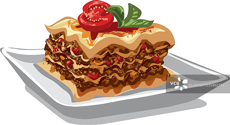 意大利烤宽面条图片素材