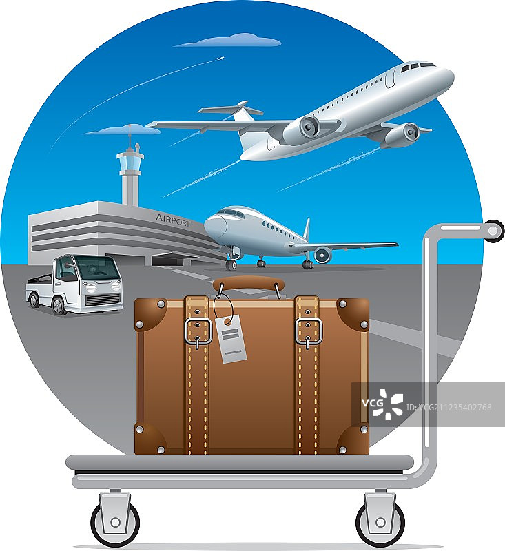 行李箱的运输图片素材