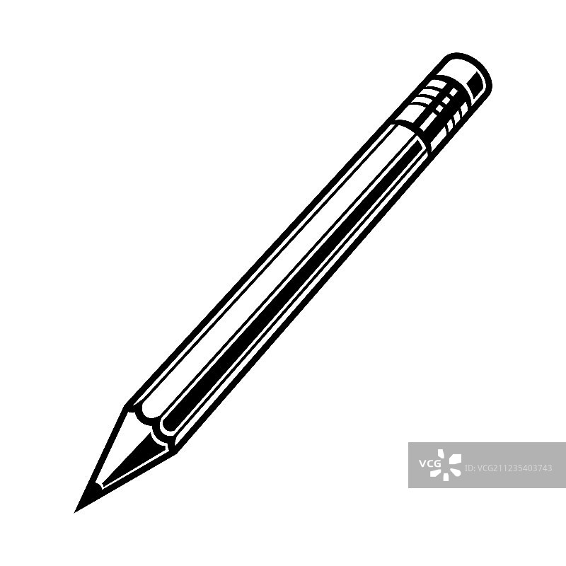 单色黑色铅笔套装图片素材