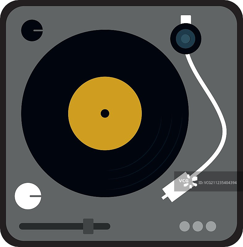 黑胶唱片机音乐DJ图标设计图片素材