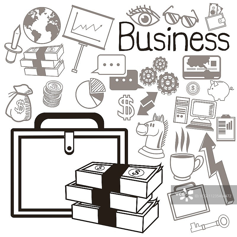 商务图标集图片素材