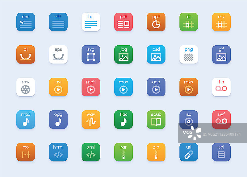 文件类型图标集图片素材