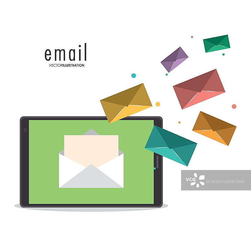 信封和智能手机图标电子邮件设计图片素材