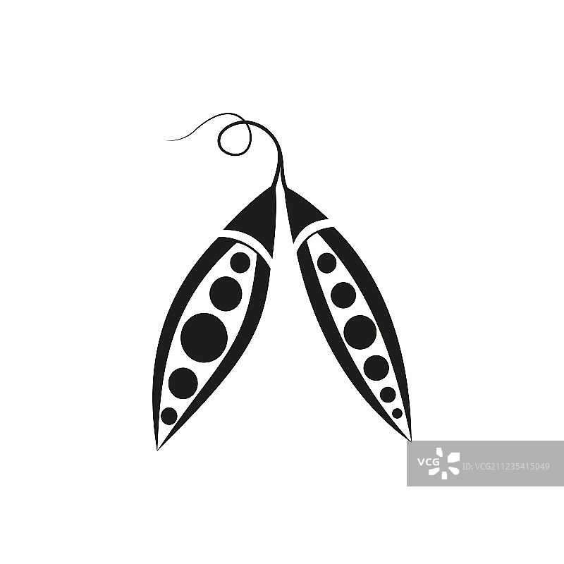 白色背景上的豌豆图片素材